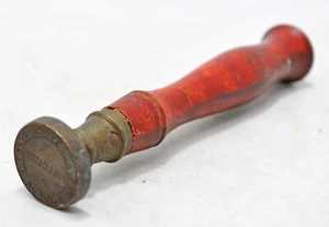 Antik Messing Holz Stanzsiegel Original Alt Handarbeit - Bild 1 von 8