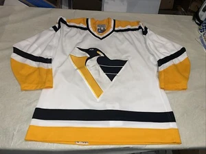 Starter Authentic Pittsburgh Penguins Jersey Mens 48 Clean Sewn White Vintage - Picture 1 of 6