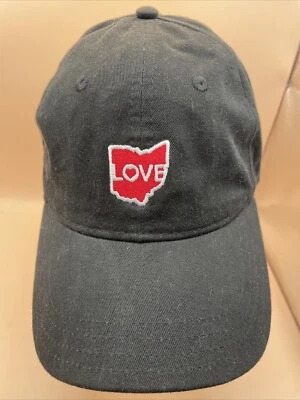 Gorra ajustable OHIO LOVE negra Ohio State University Cleveland Cincinnati Foto 1 de 4