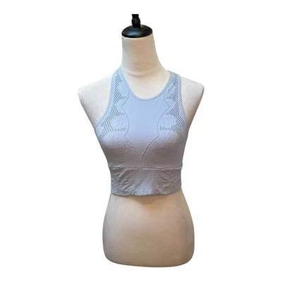 Sujetador Free People Movement azul claro tejido encaje espalda cruzada talla M/L Foto 1 de 4