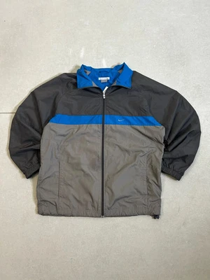 Chaqueta Nike gris/azul vintage de la década de 2000 con cremallera talla L Foto 1 de 4