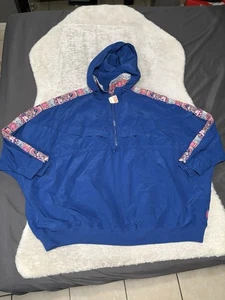 Free People Movement Womens Size M Blue She Fly Embroidered Windbreaker Jacket - Picture 1 of 8