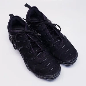 Size 12.5 Nike Air Max Vapormax Plus Triple Black All Blackout 924453-004 Men's - Picture 1 of 11