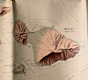 Mapa interior del Departamento de Estados Unidos 1972 de HAWAI Wash. DC Geo Survey 52"x36" compilado 1969 - Imagen 1 de 24