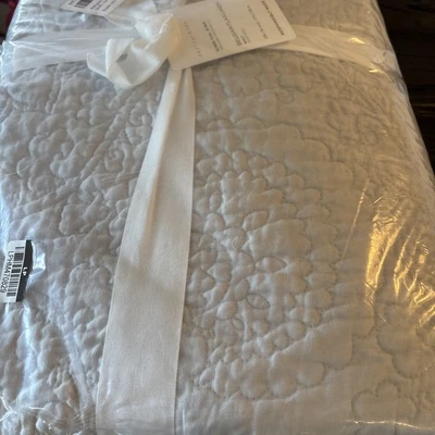 COLCHA DE PUNTO FLORAL LINO BELGA GRANERO DE CERÁMICA, KING/CAL KING ~ Gris suave- Foto 1 de 3