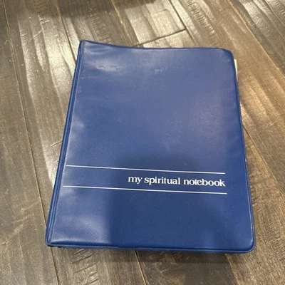 Carpeta de 3 anillas My Spiritual Notebook azul marino Billie Hanks Jr 1977 vintage  Foto 1 de 4