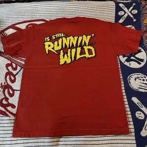 Camisa Hulkamania Runnin Wild De Colección Talla Grande Años 90/Y2K - Imagen 1 de 3