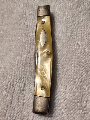 Navaja de Bolsillo Western #441 De Colección - Boulder Co. EE. UU. - Bonita Mango de Perla Amarilla Foto 1 de 4