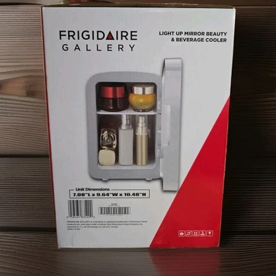 Frigidaire Gallery Light Up Mirror Beauty & Beverage Cooler 6 Can Capacity NIB - Image 1 of 3