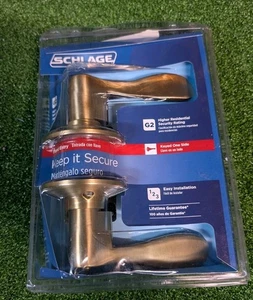 Schlage Accent Aged Bronze Reversible Keyed Entry New In Sealed Package  - Picture 1 of 2