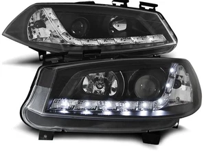 faros RENAULT MEGANE II 2002 2003 2004 2005 luz diurna negro LHD - Imagen 1 de 1