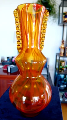 XXL Große Glas Vase - GLASHÜTTE LAURA Tarnow - dekorativ - Höhe 35 cm - 1,6 kg - Bild 1 von 4