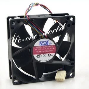 Ventilateur de refroidissement châssis CPU PWM AVC DL08025R12U 80x80x25mm 12V 0,50A 4 fils 4 broches - Photo 1/5