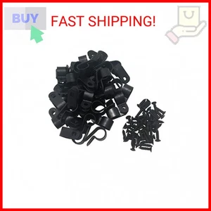 Pince à câble type R pince à câble pince à fil 1/2" nylon vis montage cordon fixation - Photo 1/2