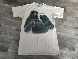 Vtg 1980's Milwaukee County Zoo Single Stitch Tee Shirt Sealions M USA Made Rare - Picture 1 of 11
