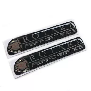 Rotary Performance Chrome 3D Domed Gel Decal Badge JDM Fits Mazda RX7, RX8 - Picture 1 of 2