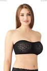Wacoal Women's No Padding Strapless Lace Bra Underwire Multiway See-Through Bra