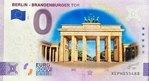 BILLET 0 EURO BERLIN BRANDENBURGER TOR COULEUR 2024 NUMERO DIVERS - Picture 1 of 1