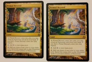 Mtg 2x Primal Beyond Morningtide NM Rare Land - Picture 1 of 2