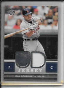 2008 Upper Deck Series 2 IVAN RODRIGUEZ (Tiger) * Game Used Materials Card * UDJ-IR - Bild 1 von 2