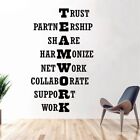 Teamwork Wall Decals For Office Business Team Work Word Cloud Stickers Poster