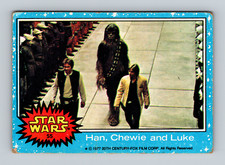 1977 Topps STAR WARS Blue Series 1 card #55 "Han, Chewie, and Luke"