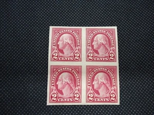 U.S. Scott # 577 2 cent George Washington Block of Four, Imperferate, MNG - Picture 1 of 2