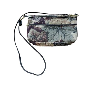 Bolso Bandolera Tote To Go Tapiz Marrón Floral Hoja Mediano Hecho a Mano - Imagen 1 de 5