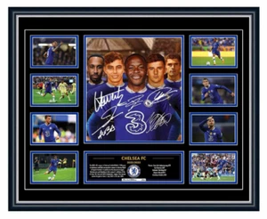 Chelsea FC 2022 23 Ziyech, Pulisic, Havertz Signed LE Framed Memorabilia - Picture 1 of 5