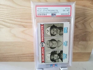 1979 Topps - Blue Jays Pospects #714 E. Whitt / P. Kelly / V. Cruz PSA 6 - Imagen 1 de 2
