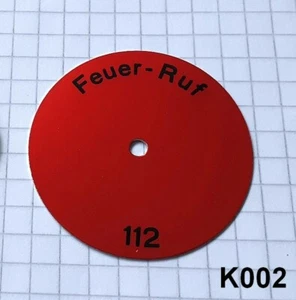 K002) Notruf Nummernscheibe "ROT" für DDR Bakelit Telefon W63a W38 Wählscheibe - Bild 1 von 8