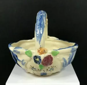 Vintage Floral Basket Porcelain Figurine - Japan - Picture 1 of 6