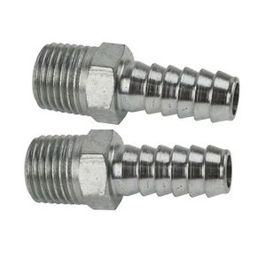 Conector de tubería de conexión de aire conector de aire BSP cola de manguera de rosca de 1/4" 5/16" (8 mm) PACK DE 2 FT042 - Imagen 1 de 1