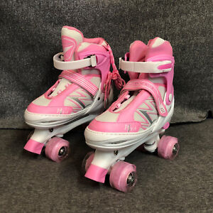 FYHART Kids Adjustable Roller Skates - Four Wheel - Pink - Size Youth Large NWOB