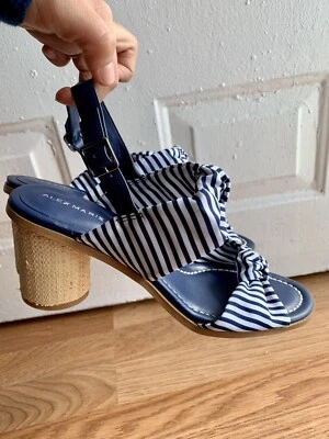 Alex Marie Navy & White Haonny Knotted sandals - Image 1 of 4