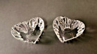 Waterford Marquis Heart Shaped Valentine Taper Candle Holders  2" X 2 1/4" 