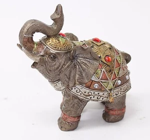 Feng Shui 5" Bronze Elephant Figurine Wealth Lucky Figurine Gift & Home Decor - Picture 1 of 4