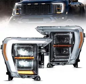 VLAND 2021 2022 2023 Ford F150 Halogen& LED Type F-150 Headlights Headlamps Pair - Picture 1 of 14