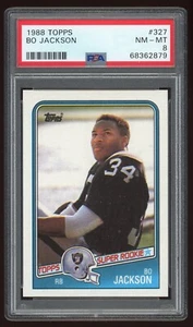BO JACKSON 1988 TOPPS FOOTBALL #327 "LA RAIDERS" ROOKIE CARD PSA 8 - Picture 1 of 2