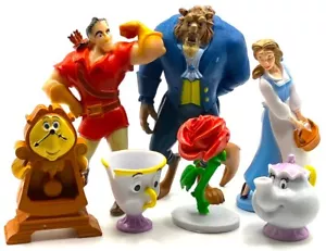 BEAUTY AND THE BEAST Figur Spielset DISNEY PVC SPIELZEUG Belle GASTON Cogsworth ROSE! - Bild 1 von 1