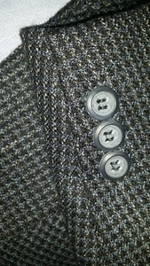 Vintage New 48R Black Blue White Check Tweed WOOL check Blazer Jacket Sport Coat - Picture 1 of 7