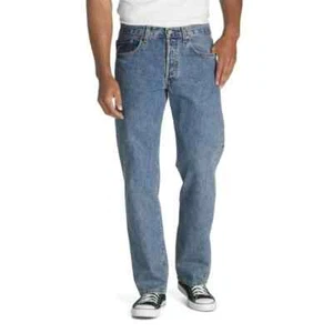 Levi 501 Original Fit Button Fly Non-Stretch STONEWASH Blue - Picture 1 of 3