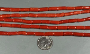 Mediterranean Red Coral Beads 18" strand Temporary Strand Top CHOICE quality - Picture 1 of 5