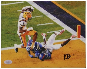 Foto firmada de los Tigres LSU KAYSHON BOUTTE 8x10 (JSA certificado de autenticidad básico) - Imagen 1 de 4