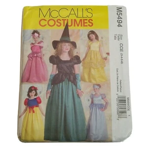 McCalls Schnittmuster M5494 ungeschnitten Mädchen Prinzessin Hexe Kleid Halloween Kostüm - Bild 1 von 7