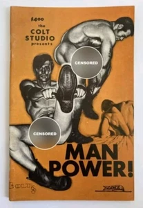 COLT STUDIO MANPOWER! #1 1969 Jim French Ledermeister Gay Vintage Magazine - Picture 1 of 7