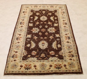3 Fuß 0 Zoll x 4 Fuß 10 Zoll Fuß Afghan Oushak Handgeknüpfter Wolle Orientteppich Authentisch - Bild 1 von 6
