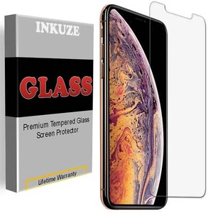 INKUZE 9H Tempered Glass Screen Protector Guard For iPhone XS Max / XS / XR / X - Picture 1 of 12