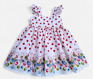 Polka dots and ballerinas girls dress, Girls ballerinas birthday dress, Birthday - Picture 1 of 7