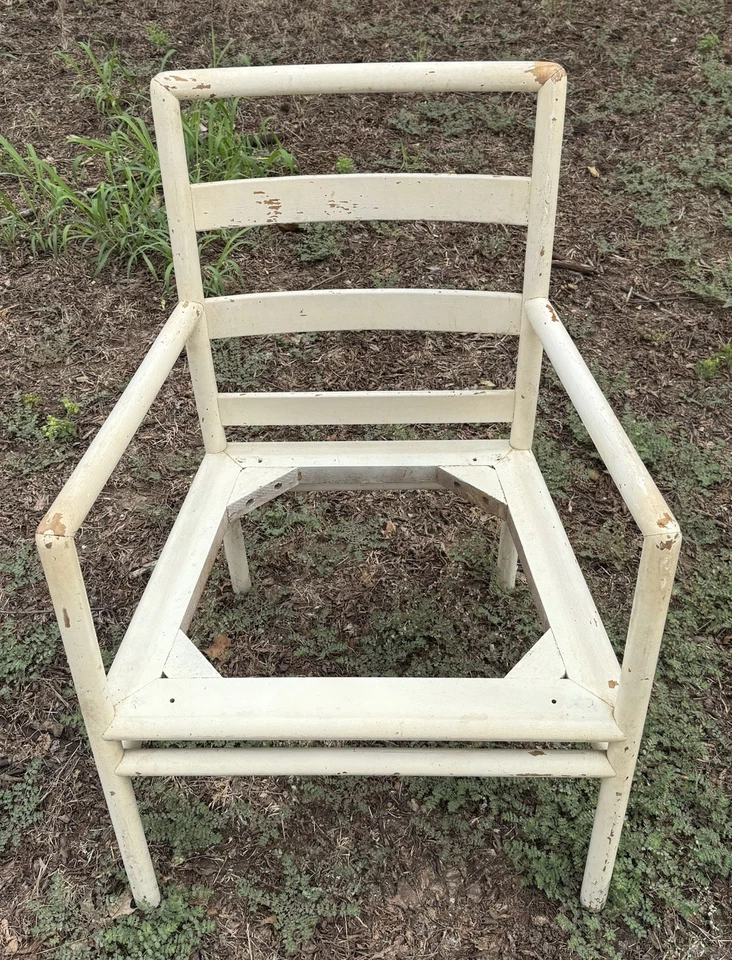 T.H. Silla de comedor Robsjohn-Gibbings Widdicomb modelo 4209 con respaldo de escalera (A) Foto 1 de 4